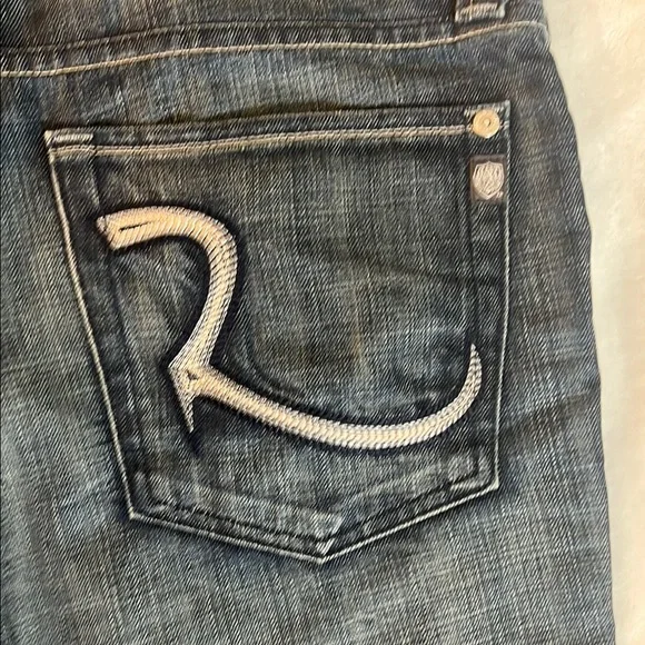 Women’s Rock & Republic Boot Cut Blue Jeans Premium Denim Size 32x32 - Picture 9 of 13